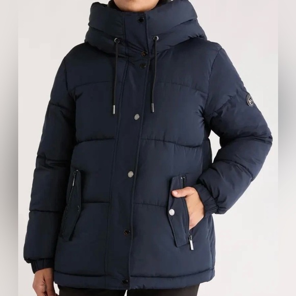 Michael Kors Hooded Puffer Jacket with Bib